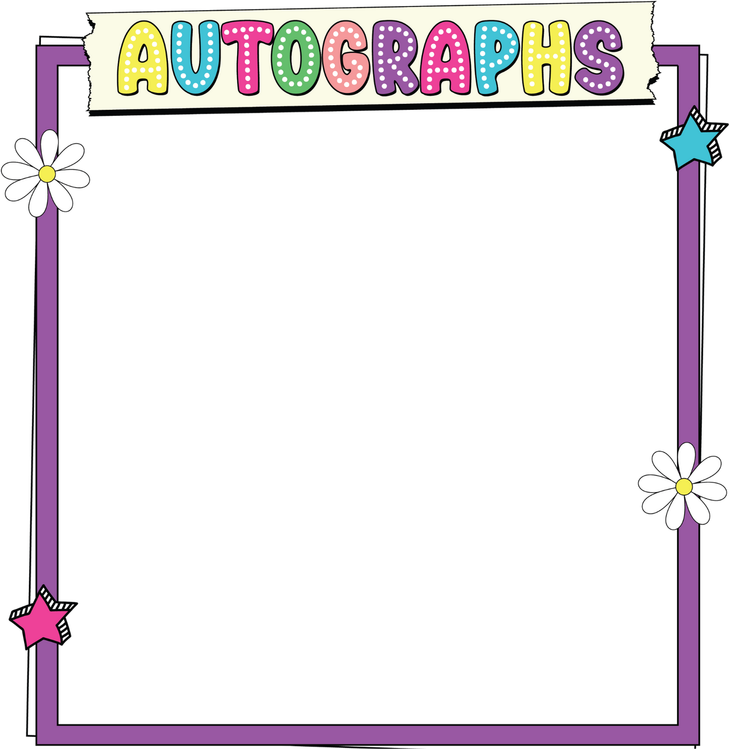 Autographs with flowers