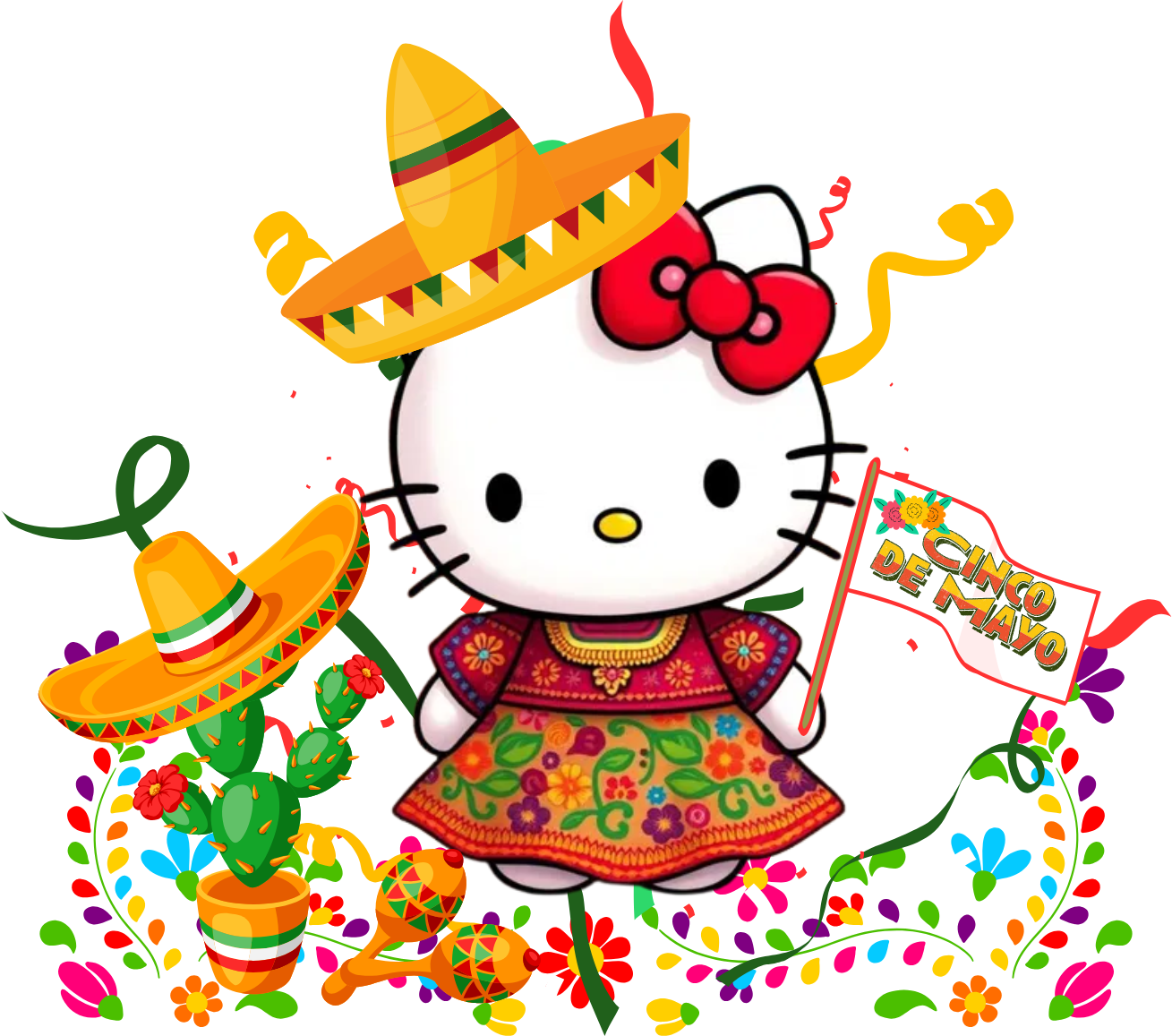 Hello Kitty Cinco De Mayo