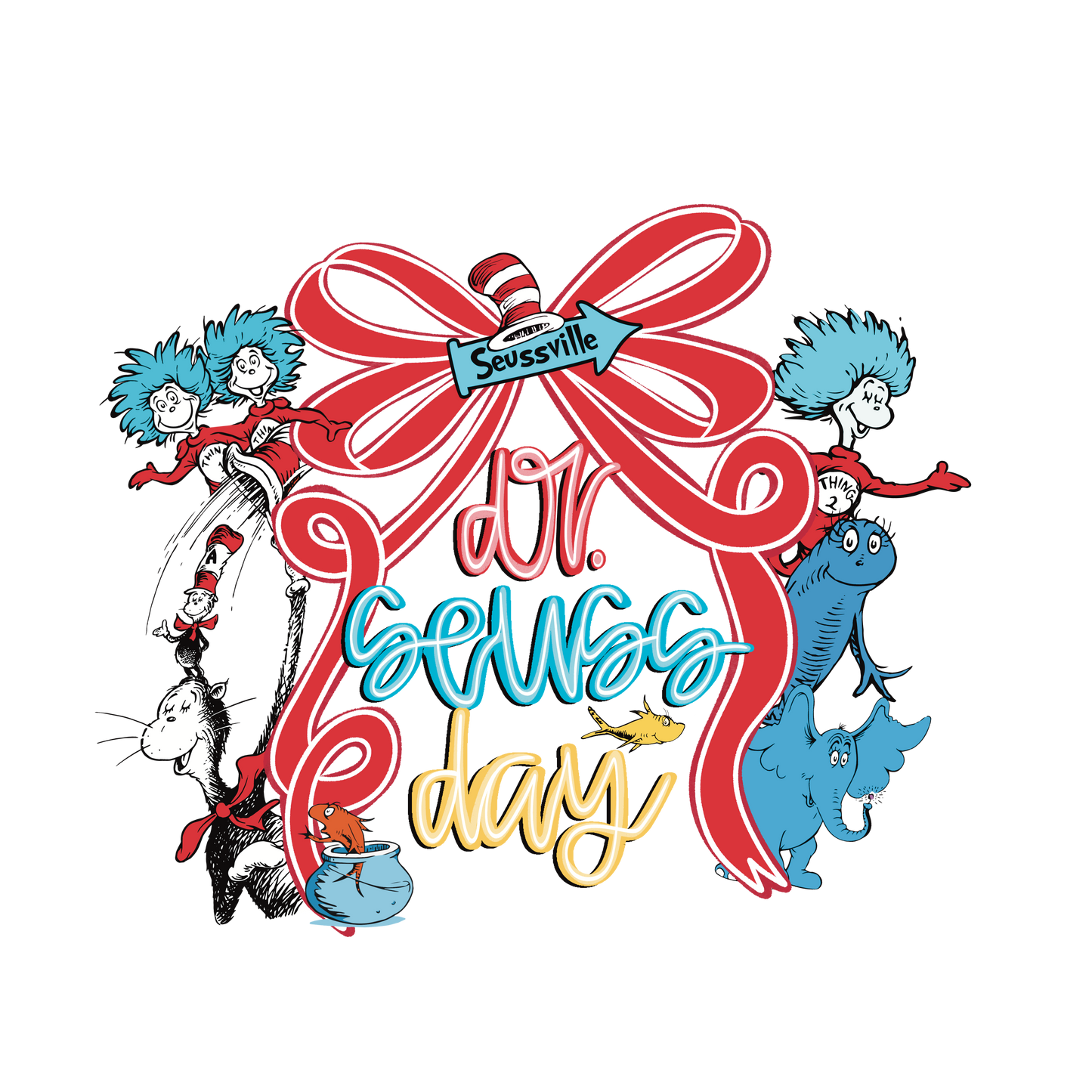 Dr. Seuss Day Bow