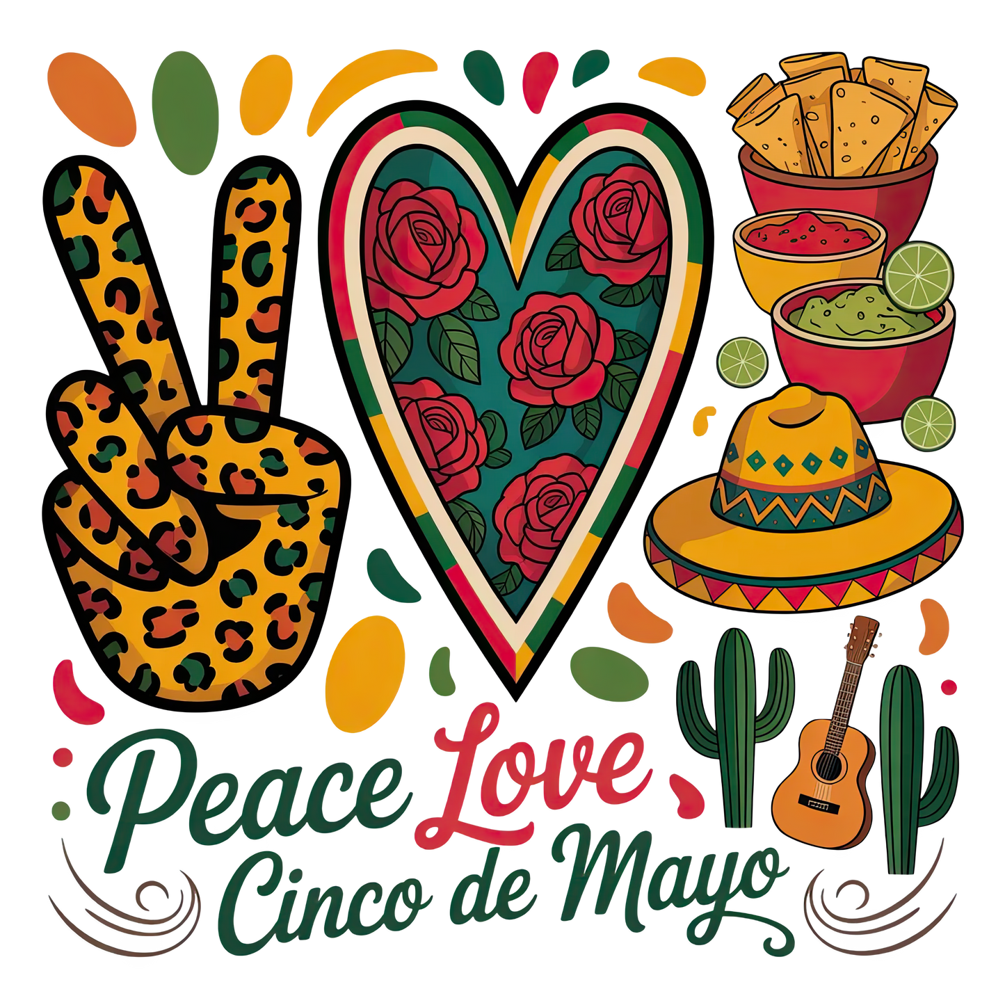 Peace Love Cinco de Mayo