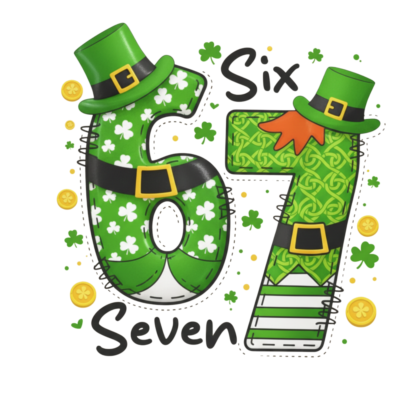 Six Seven Shamrock St Patrick's Day