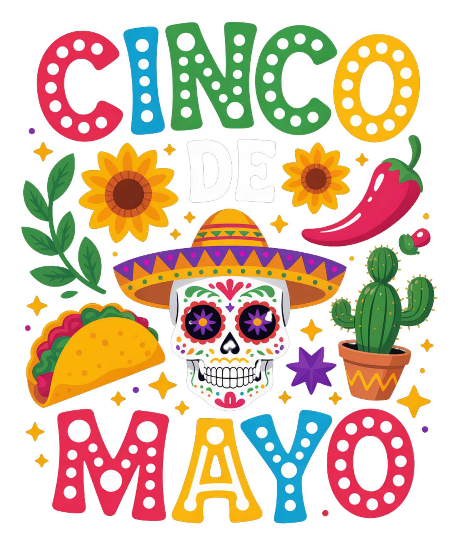Skull Cinco De Mayo