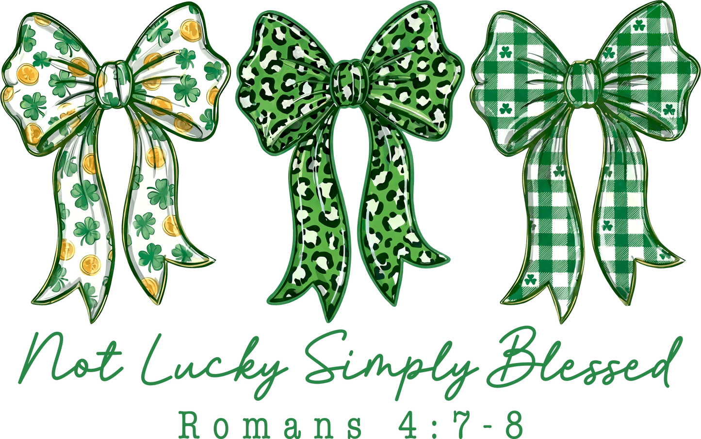 3 Bows Not Lucky Simply Blessed Romans 4:7-8