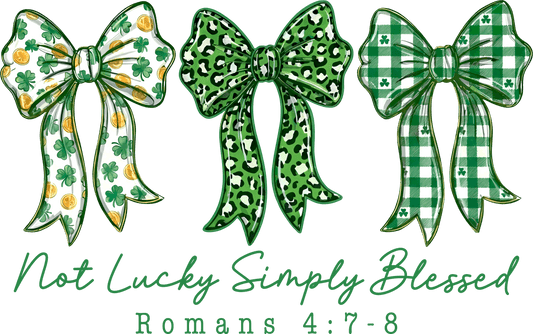 3 Bows Not Lucky Simply Blessed Romans 4:7-8